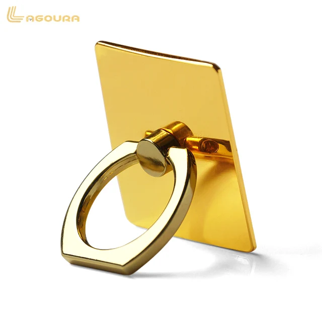 

360 Degree Rotation Metal Finger Mobile Phone Ring Holder Vacuum Plating Bracket, Customized