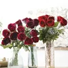 Shininglife Brand home decoration rose bud valentine's day real touch Artificial rose