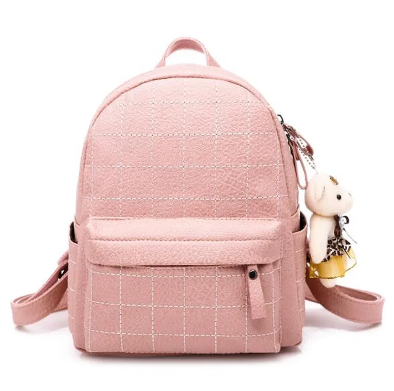 women's fashion casual pu leather backpack