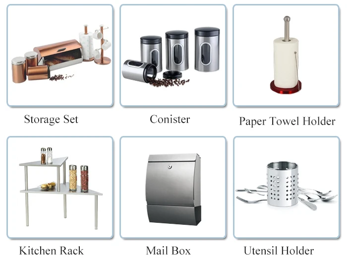 Unique Wholesale Kitchenware Stainless Steel Canisters Set With Stand