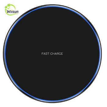 

10W QI Wireless Charger Pad LED Light Fast Charging Wireless Charger for iPhone XS Max/XR/X/8 Plus/Samsung S9/S8, Black;white