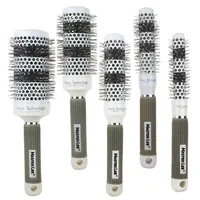 

Masterlee Brand Hot Selling New Design Professional Ceramic Gray Color Plastic Hair Brush, Custom Hair Brush