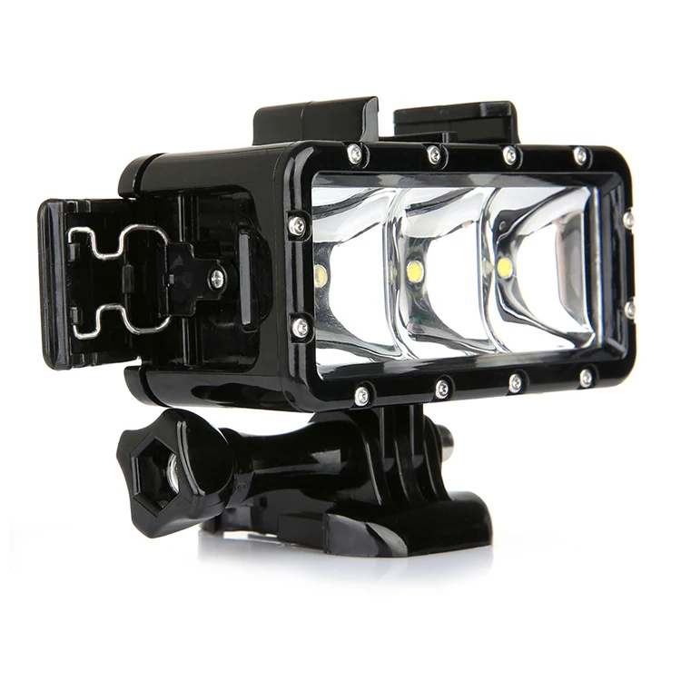 

HOT Sale for GoPro Accessories Waterproof Diving LED Video Light for GoPro Hero 6 5 4 3+ 3 Session SJCAM Xiaoyi, Black