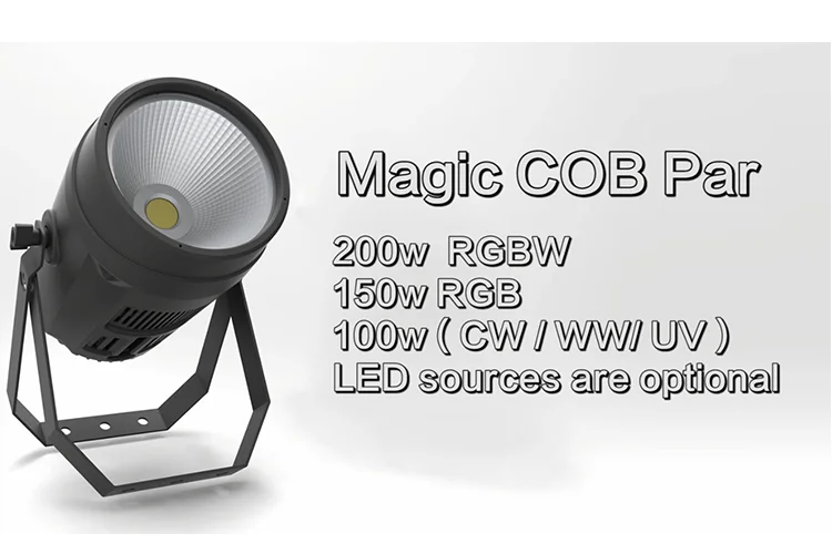 Best selling product 200w high power 4in1 rgbw dmx cob led par light stage lighting