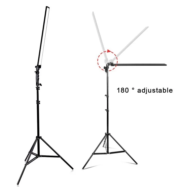 2 Pack Photography Studio Continuous 24w Adjustable Light Stand Kit With Tripod For Photography