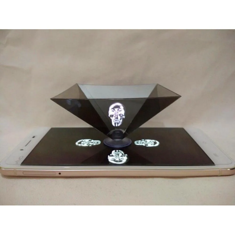 

smart phones universal 3D Hologram Display Pyramid, Grey