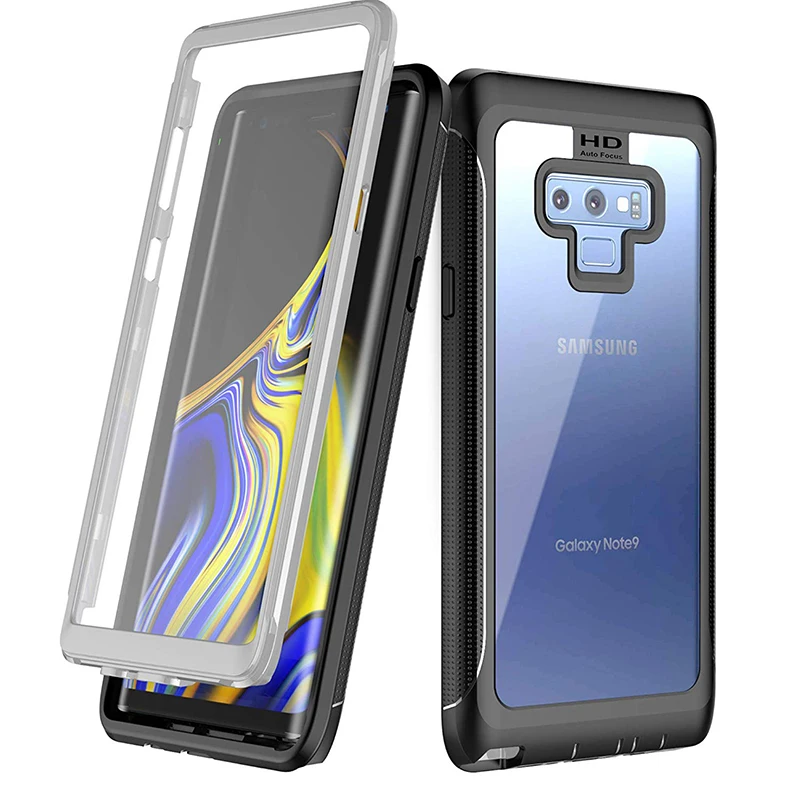 

Dual-layer Armor Case for Samsung Galaxy Note 9, Full-Body Rugged TPU PC Protective Phone Case Cover with Screen Protector