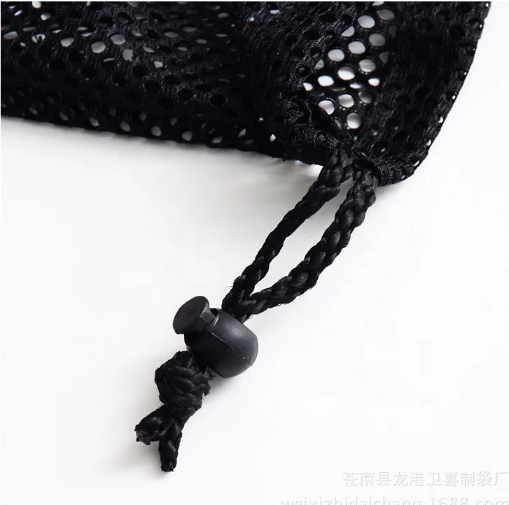 
Customized polyester back net mesh recycled drawstring bag 