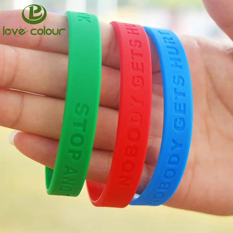 Bulk Cheap Custom Blank Silicone Wristbands No Minimum Buy No Minimum