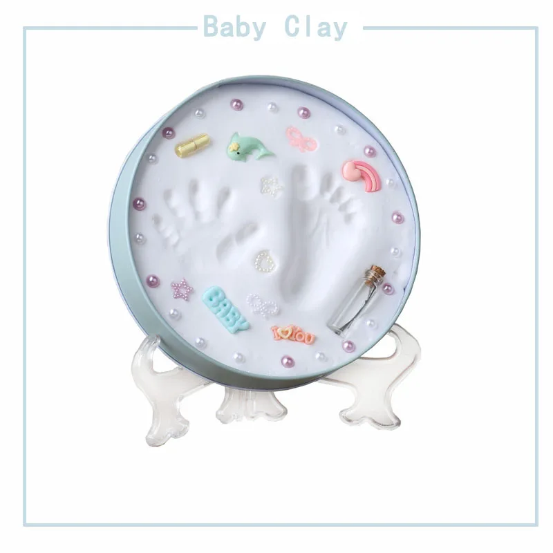

Newborn Baby Handprint And Footprint Photo Frame Kit With Safe For Baby