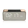 GOLD ,ROSE GOLD, GREY BT Blue tooth wireless/AUX IN Led Digital Display screen clock display portable mini speaker with fm radio