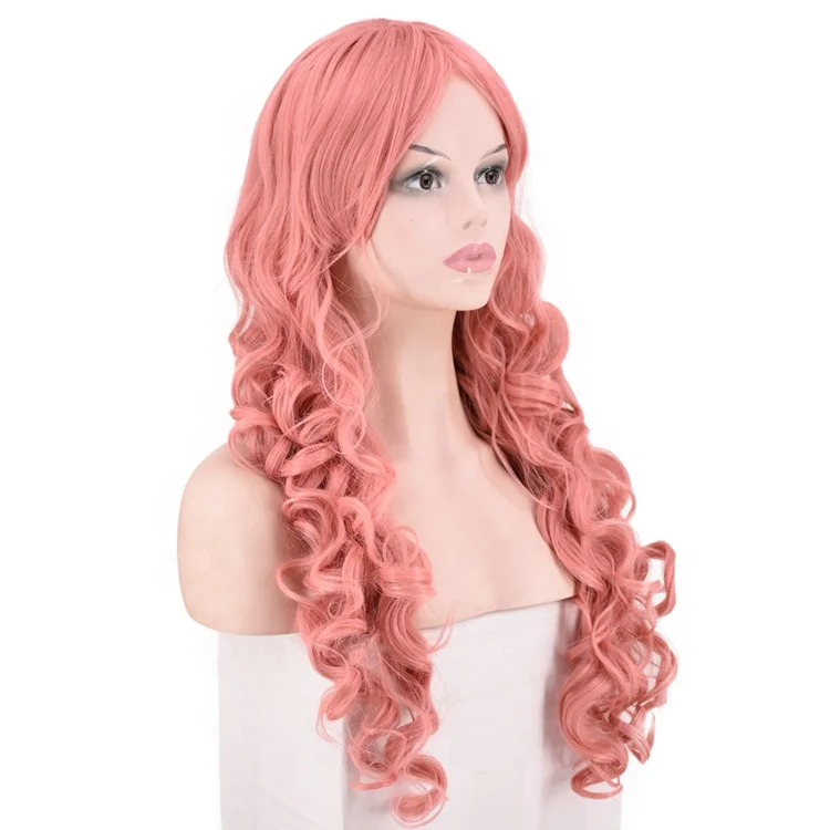 

75cm Long Curly Wavy Synthetic Hair Wig Colorful Cheap Wig Cosplay Wig, N/a