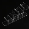 Customize Clear Acrylic Sunglasses Display Stand plexiglass wallet counter display 4 tier clear acrylic camera display