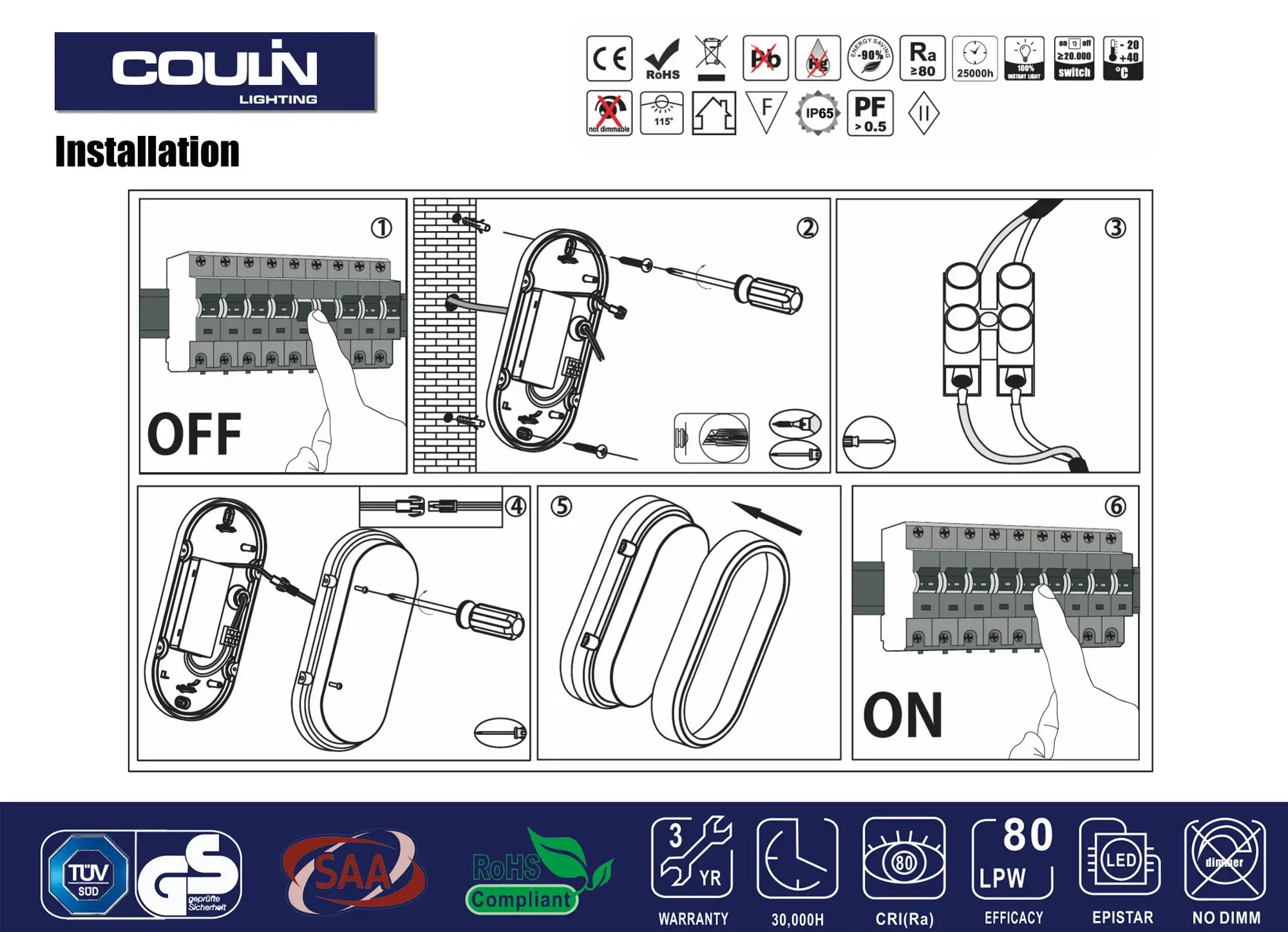 IP65 8W 12W 18W Microwave Sensor PIR Photcell Sensor LED Ceiling Bulkhead Light, LED Moistrue-proof Lamp