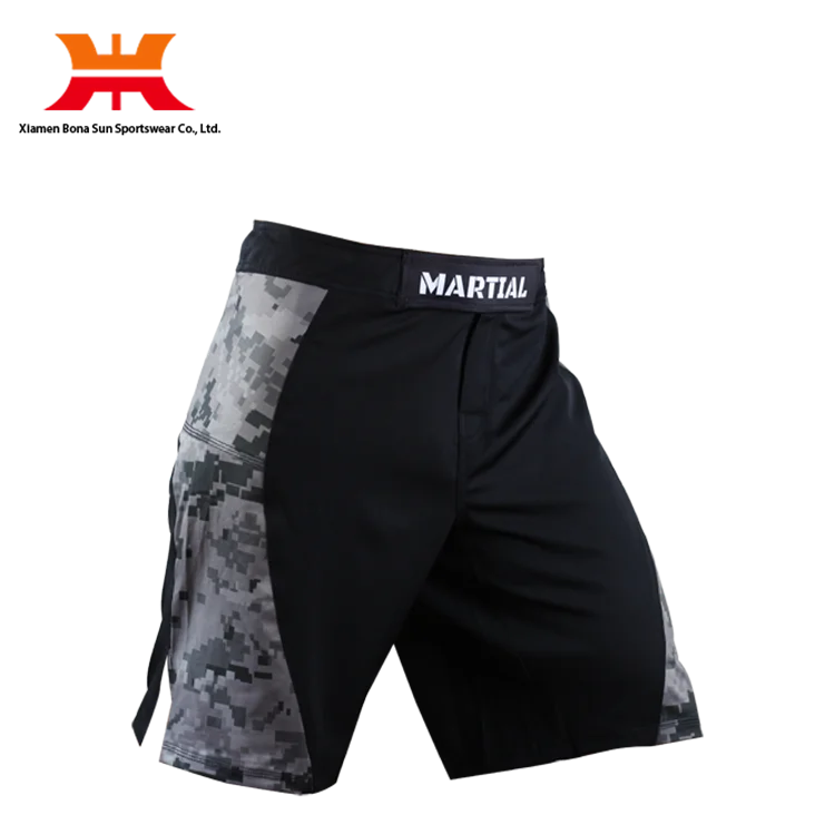 
Fashion Grey Elastic Band MMA Sprawl camouflage Shorts 