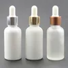 Vape 1oz Glass Dropper Bottle Solid White For Oil Aluminum Screw Cap 30ml Clear White Frosted E Liquid Oil Glass Pipette Bottle