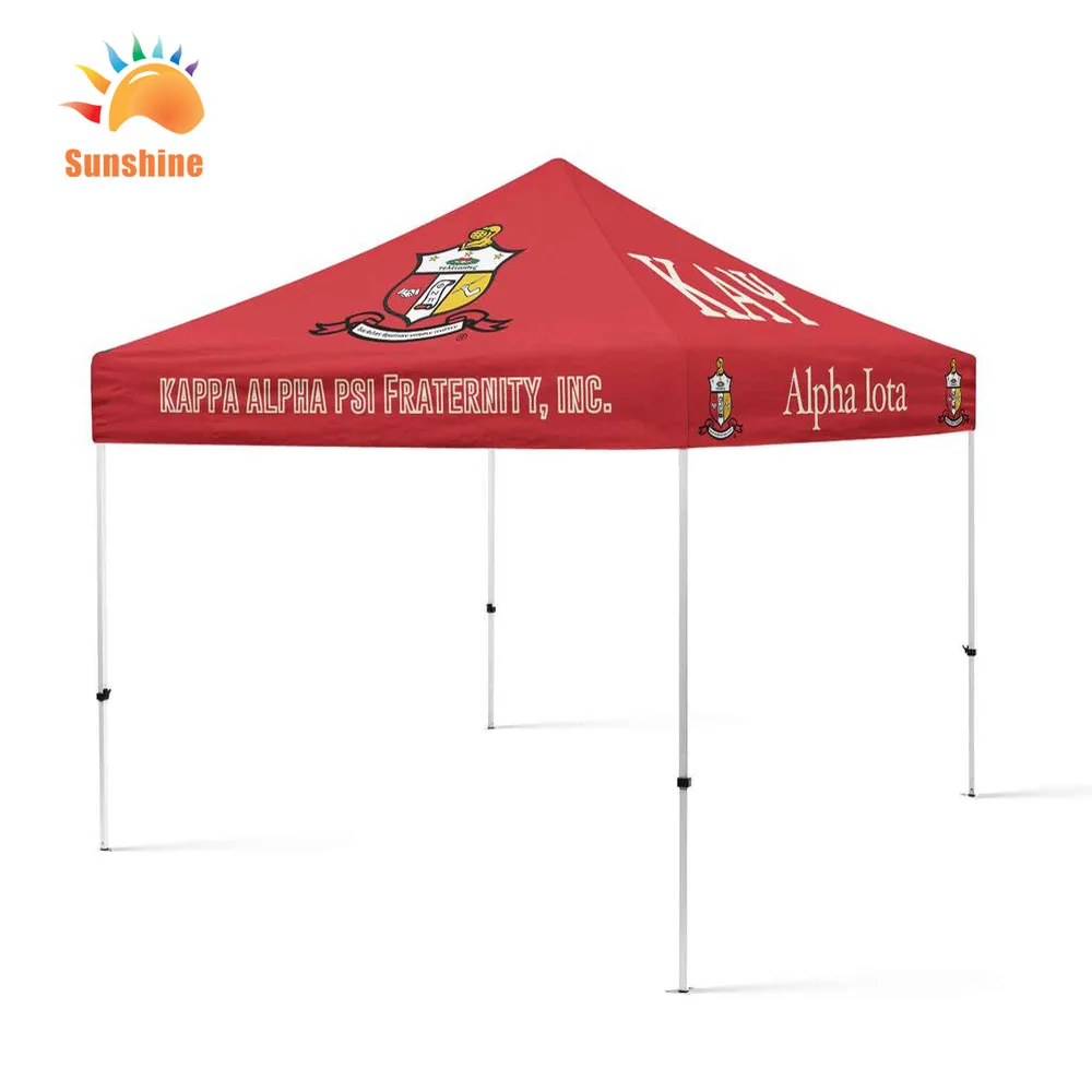 

China 10'x10' commercial Aluminum Alloy canopy tent with 600D top cover custom printed, All colour