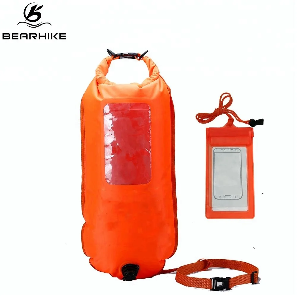 

Custom Inflatable Swim Buoy with Waterproof Big Dry Bag Inside Lake Swimsafe Tow Behind Floats Buoy Bag DK03SB023 BEARHIKE 18kg