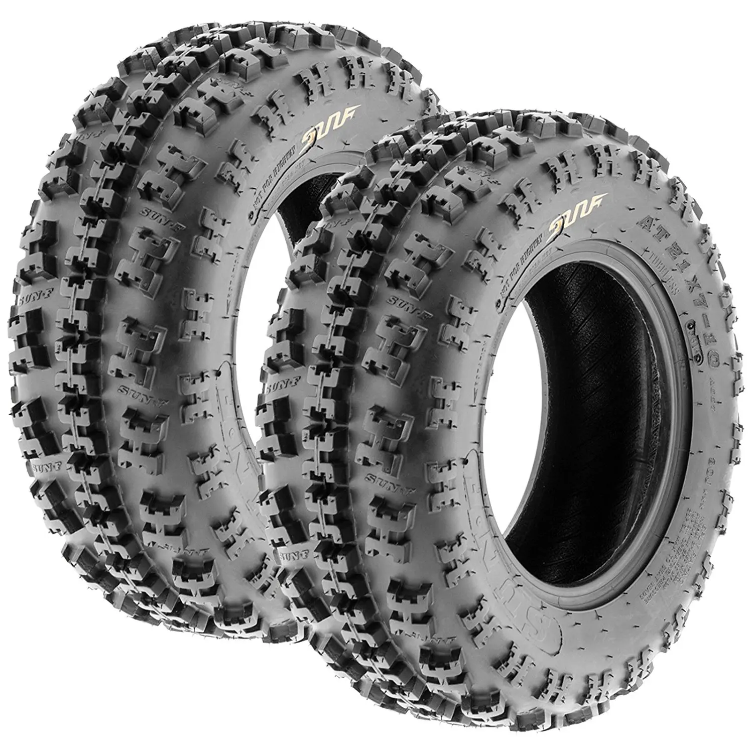 Set of 2 A027 XC Knobby Sport Tires 6 PR Tubeless SunF 20x10-9 20x10x9 ATV UTV Tyres