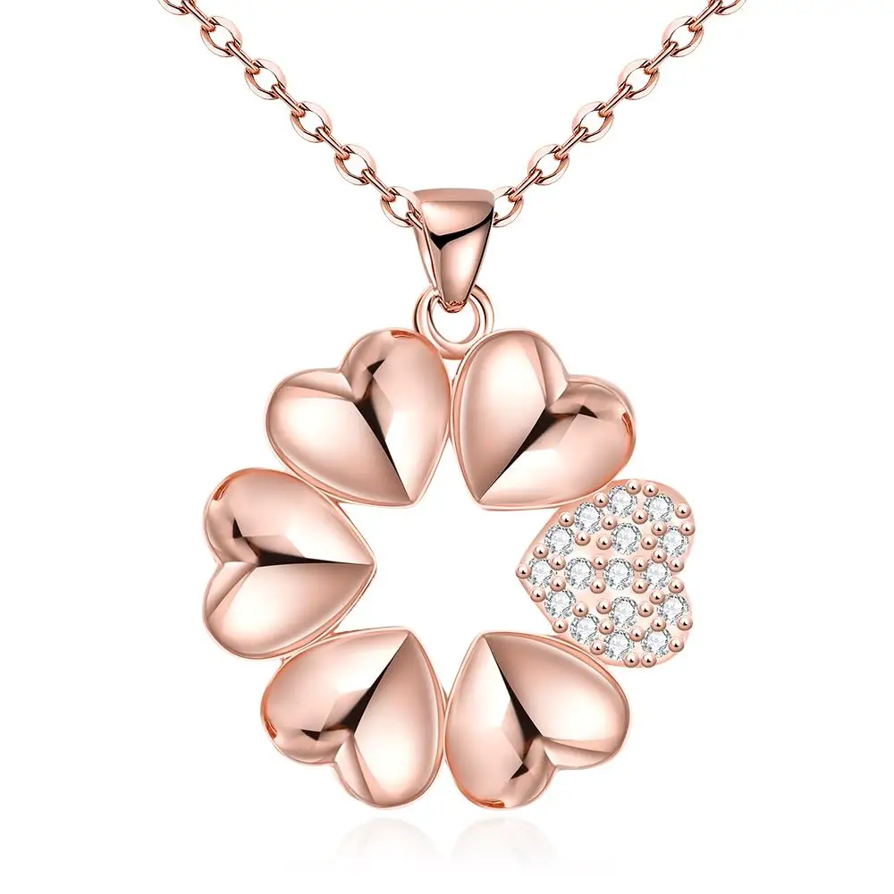 

Love Gift for Couples/Lovers Heart Pendant Wholesale 18K Gold/Rose Gold Plated Rhinestone Pendant Necklace Women Fashion Jewelry, N/a