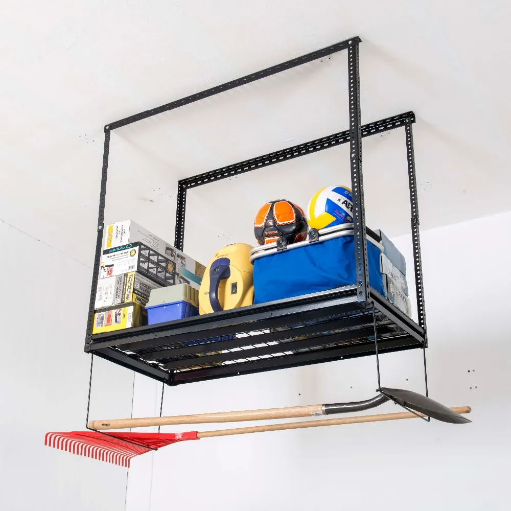 ceiling mounted overhead storage garage ceiling racks