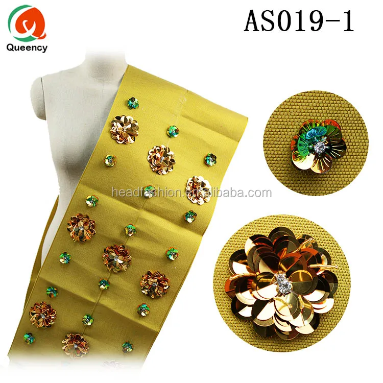 sequins aso oke fabric