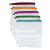 Washable and Reusable Produce Bags - Soft Lightweight Nylon Large Shopping Mesh Bag