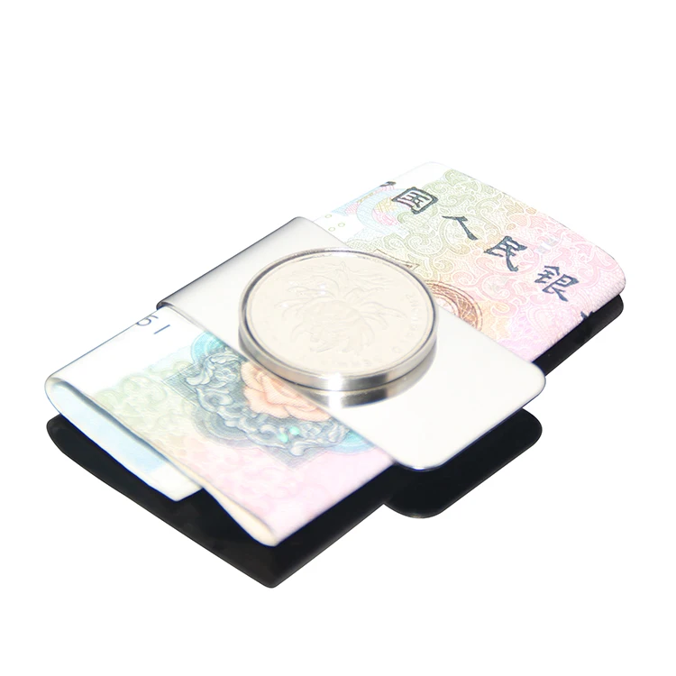 25mm Coin Bezel Stainless Steel Multifunction Pocket Cash Clip Blank