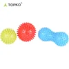 TOPKO Peanut Shape Mini Hand PVC Spiky Massage Ball