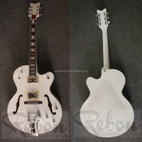 

Weifang Rebon hollow body bigsby tremolo electric guitar in white colour