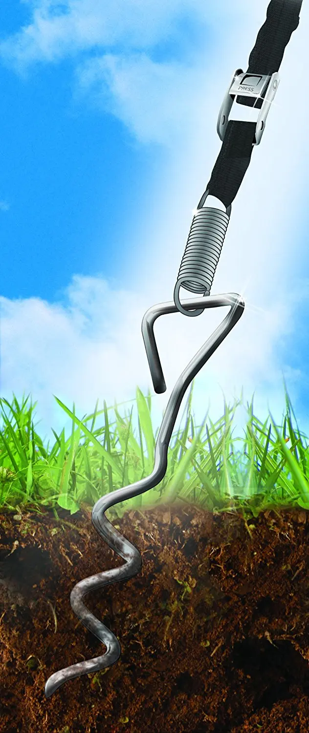 J100617 Corkscrew Awning Anchor/awning Heavy Duty Storm Tie Down Ground