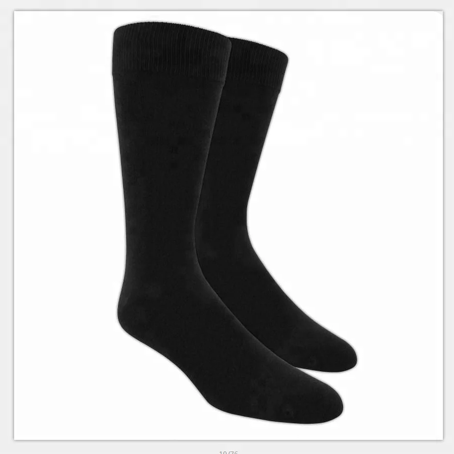 

Business Men Solid Black Color Bamboo Work socks, Image;5designs