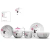 sweet lover design ceramic giftware for newlyweds with porcelain breakfast dinner set and tea set