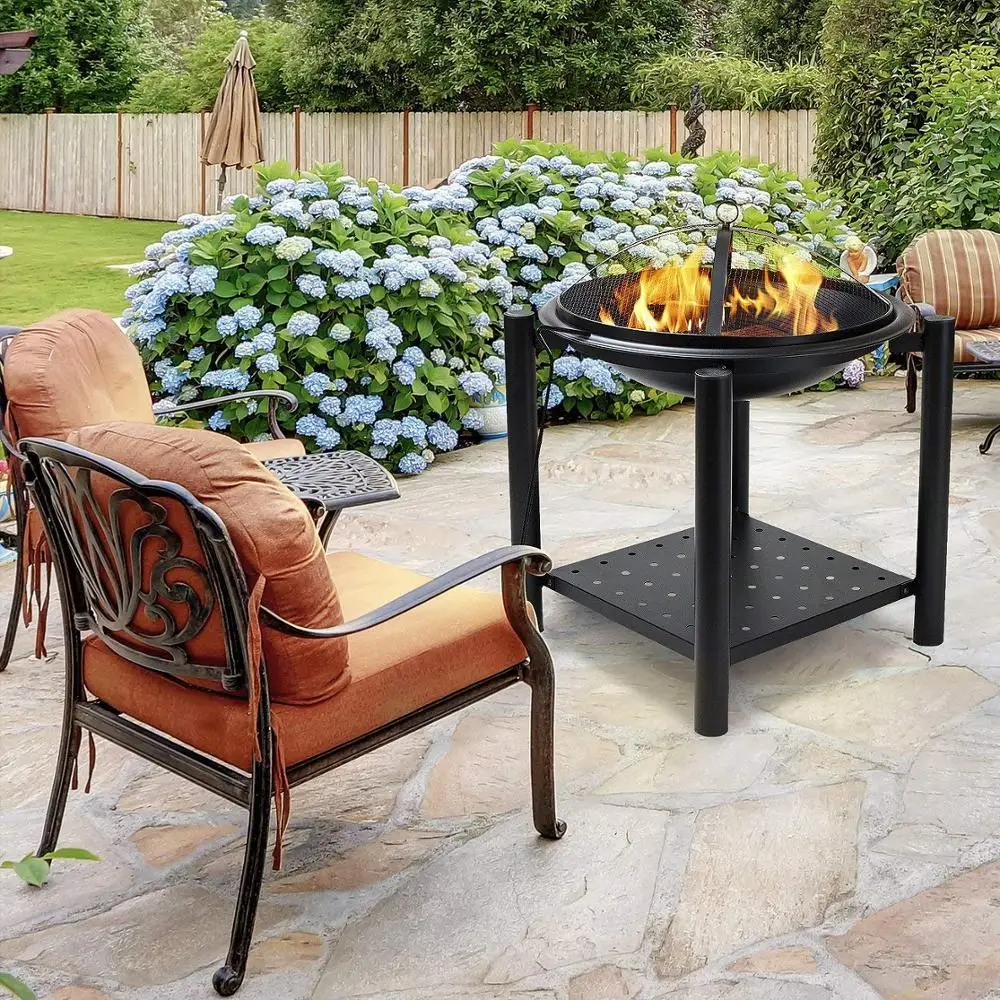 
22 inch BBQ Cooking Garden Fire Pits with Storage 