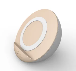 Fabric Stereo Bluetooth Speaker QI Wireless Charging Phone Holder