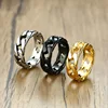 Large Stainless Steel Curb Link Chain Ring Simple Stackable Chain Minimalist Ring For Men