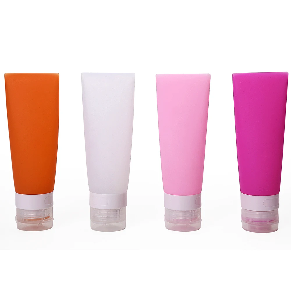 

3 in 1 pack 80ml custom logo Mini silicone travel cosmetic bottle kit