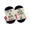 It's A Beautiful Day To Save Lives Socks cotton comfortable unisex Socks stethoscope shaped gift nurse doctor socks