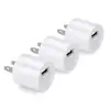 5V/1A USB Wall Charger Round Shape US Adapter Charging Block Charger Cube Power Plug Charger Box