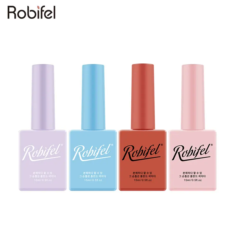 

Robifel rubber gel polish wholesale private label OEM LOGO easy soak off nail gel polish uv gel
