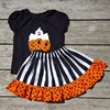 High quality cheap sale kids clothes toddler girls black color sleeveless embroidery&short skirt outfits