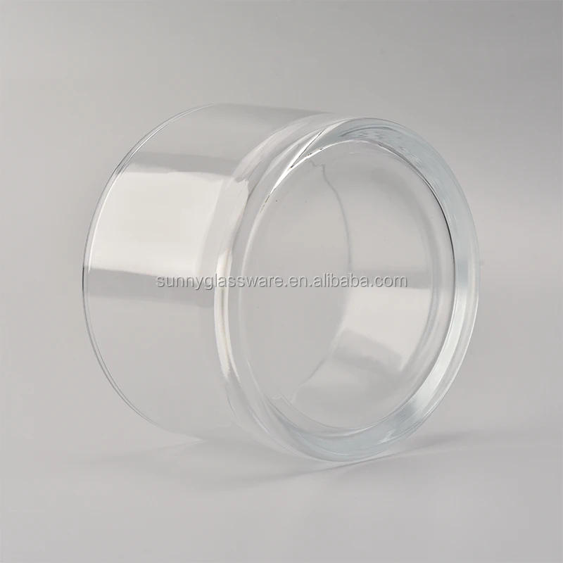 15 OZ clear glass candle containers with 3 wicks