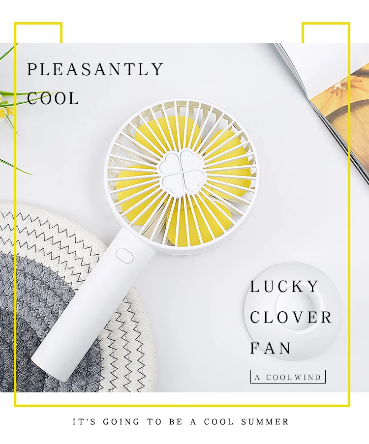 Clover handheld summer adjustable ventilator usb rechargeable desktop outdoor fan