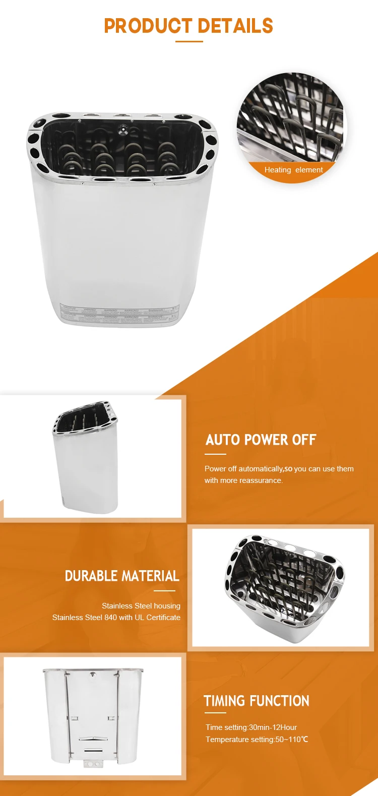 High Quality Electric Sauna Heater