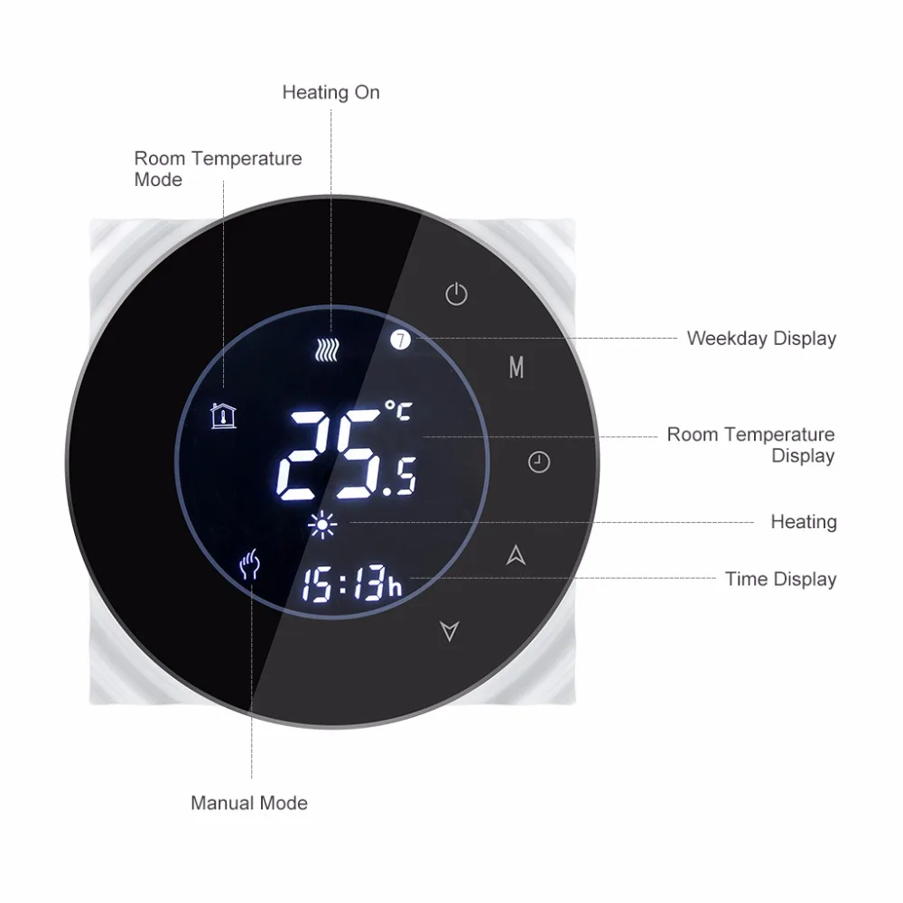 Smart Programming Tuya Wireless Wifi Room Temperature Regulator
