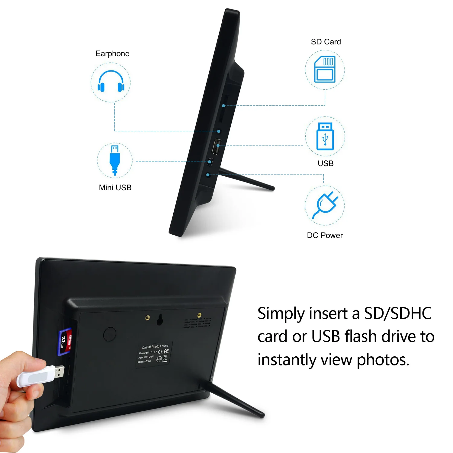 Ssa Digital Frame 10 Inch Wifi Digital Picture Frame,Email Photos From