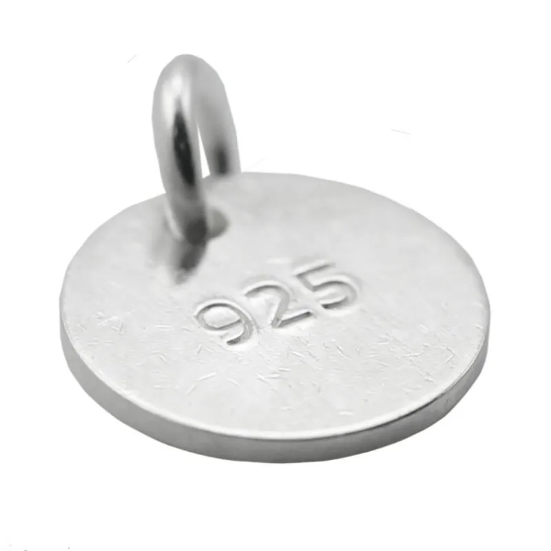 

Beadsnice ID30808 925 sterling silver fine jewelry necklace findings 10x10x0.9mm sold by PC engravable blank charms