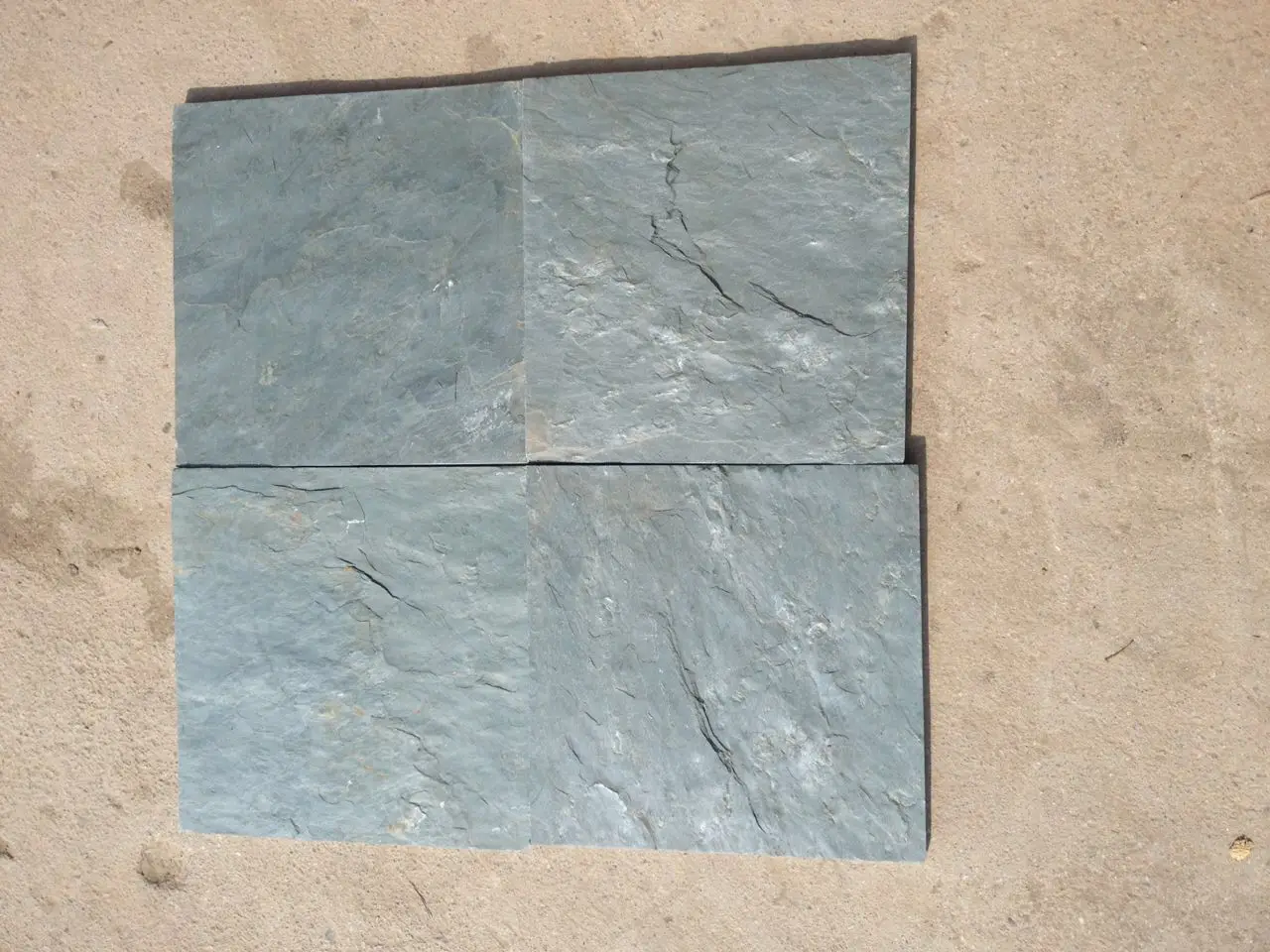 Ad China light green slate plate decorative exterior wall cladding and flooring tile for garden patio pavement