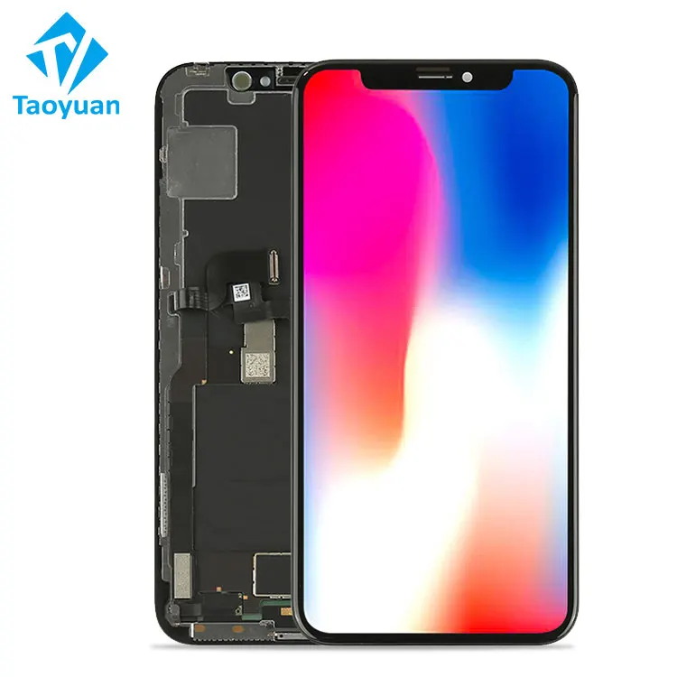 Taoyuan OEM LCD for iphone 10 X display lcd panel ,lcd digitizer for iphone x oled original glass replacement