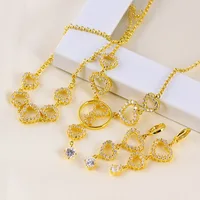 

61231 xuping fashionable jewellery women elegant 24k gold plated copper jewelry sets, gold jewellery